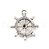 Tibetan Style Alloy Pendant Rhinestone Settings TIBE-L008-37AS-1