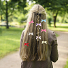 CRASPIRE 64Pcs 8 Colors Bowknot Polyester Alligator Hair Clips AJEW-CP0008-36-5