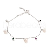 925 Sterling Silver Cable Chain Bracelets STER-Z009-02S-1
