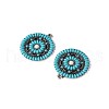 Synthetic Turquoise Pendants PALLOY-N157-034-3