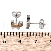 Tarnish Resistant 304 Stainless Steel Kitten Stud Earrings EJEW-F227-06P-2