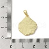 Brass Pave Shell Pendants KK-I708-13C-G-3