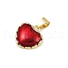 Brass Enamel Pendants KK-R230-08G-02-2