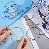 SUNNYCLUE 10Pcs Fashion 304 Stainless Steel Cuff Bangles Set BJEW-SC0001-20-3