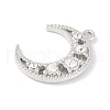Rack Plating Alloy Rhinestone Pendants PALLOY-F018-20P-2