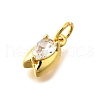 Brass Micro Pave Cubic Zirconia Pendants KK-Z102-03G-01-3