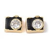Brass Pave Clear Cubic Zirconia Beads KK-H449-86G-03-1