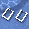Tarnish Resistant 304 Stainless Steel Huggie Hoop Earrings X-STAS-R115-21P-2
