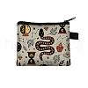 Rectangle Printed Polyester Wallet Zipper Purse PW-WG62128-07-1