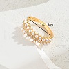 Exquisite Copper Inlaid Zircon Pearl Fashion Ring for Women Party Gift LE9138-1-1