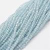 Natural Aquamarine Bead Strands G-P270-2mm-15-2