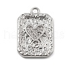 Brass Micro Pave Cubic Zirconia Pendants KK-D283-30P-01-1