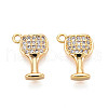 Brass Micro Pave Cubic Zirconia Charms KK-N263-67G-1
