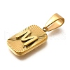 304 Stainless Steel Pendants STAS-S161-01M-G-2