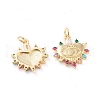 Brass Micro Pave Cubic Zirconia Pendants ZIRC-I043-02G-2