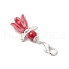 Angel ABS Plastic Imitation Pearl Pendant Decorations HJEW-JM03109-02-5