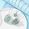 3Pcs 3 Style 304 Stainless Steel & Brass Macrame Pouch Empty Stone Holder for Pendant Necklaces Making NJEW-JN04443-6