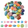 70Pcs 14 Style Crackle Opaque Acrylic Beads OACR-YW0001-64A-1