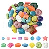 70Pcs 14 Style Crackle Opaque Acrylic Beads OACR-YW0001-64A-1