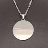 Stainless steel disc mirror necklace pendant pendant jewelry accessories VE1814-1