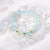 Natural Aquamarine Beads Stretch Bracelets for Men Women BD7394-5