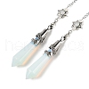 Opalite Cone Dowsing Pendulum Big Pointed Pendants AJEW-Z041-01A-AS-1