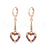 Brass Micro Pave Cubic Zirconia Leverback Earrings EJEW-N058-18B-G-2