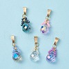 Glass Seed Beaded Pendants PALLOY-MZ00590-1