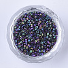 Electroplate Glass Cylinder Beads SEED-Q036-01A-K02-2
