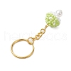 Glass Seed Beads Mushroom Keychain KEYC-MZ00021-04-4