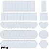 50Pcs 5 Styles Transparent Acrylic Disc Big Pendants TACR-YW0008-09-1