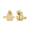 Flower Ion Plating(IP) 304 Stainless Steel Stud Earring Findings STAS-I206-94G-2