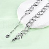 304 Stainless Steel Twisted Chain Necklaces NJEW-R026-31P-2