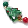 Christmas Theme Natural Mashan Jade & Lawmwork Beads Stretch Bracelets for Women BJEW-JB11148-01-3