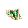 5Pcs MIYUKI Delica Glass Seed Beaded Heart Links PALLOY-MZ00702-01-5