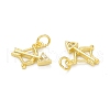 Rack Plating Brass with Cubic Zirconia Charms KK-C011-54G-2