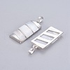 Natural White Shell Mother of Pearl Shell Pendants SSHEL-L008-49P-2