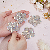 SUPERFINDINGS 4Pcs Flower Cloth Patches DIY-FH0007-54A-3