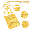 GOMAKERER 2Pcs Retro Rectangle Silk Zipper Roll Pouches ABAG-GO0001-02B-3