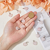 FIBLOOM 12Pcs Heart Natural Rose Quartz Pendants G-FI0001-32-3