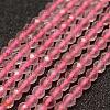 Natural Strawberry Quartz Beads Strands G-K182-2mm-06-1