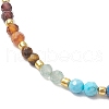 Chakra Theme Adjustable Natural Mixed Gemstone Braided Bead Bracelets for Women BJEW-JB11618-04-3