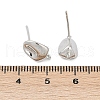 Brass Stud Earring Findings KK-Z099-03P-4