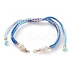 Adjustable Polyester Braided Cord Bracelet Making AJEW-JB00859-02-1
