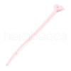 Heart Shape Silicone Cable Zip Ties AJEW-C034-02H-1