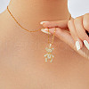 Elegant Brass Clear Cubic Zirconia Cartoon Bear Pendant Necklaces XF2925-5