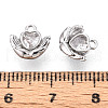Brass Micro Pave Clear Cubic Zirconia Charms KK-N267-20P-3
