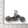 304 Stainless Steel Pendants STAS-D014-16AS-3
