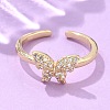 Adjustable Brass Finger Rings X-RJEW-G096-42G-2