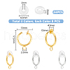 Unicraftale 24Pcs 3 Colors Brass Clip-on Hoop Earring Findings KK-UN0001-97-3